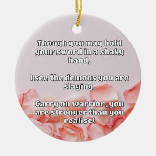 Ermutigung des Empath Warrior zu einem positiven Z Keramik Ornament