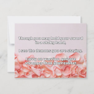 Ermutigung des Empath Warrior zu einem positiven Z Postkarte