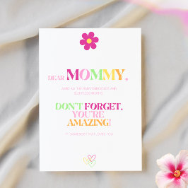 Ermutigung für Junge Mütter Einzigartig floralfarb Dankeskarte