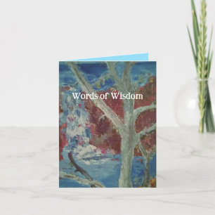 Ermutigung G Card : Worte der Weisheit Karte