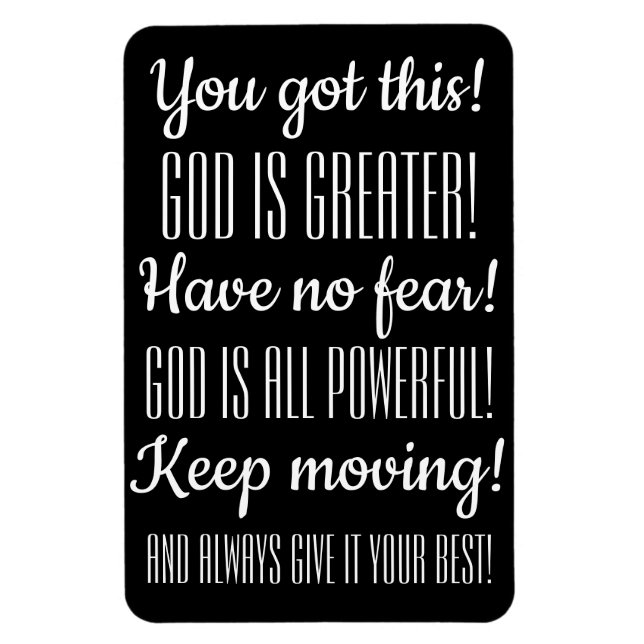 Ermutigung Glauben Inspiration Gott ist größer! Magnet (Vertikal)