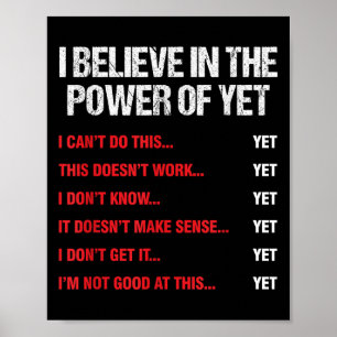 Ermutigung glaubt an den Power der Motivation Poster