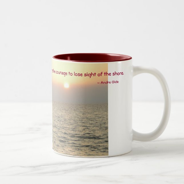 Ermutigung oder Glückwünsche Zweifarbige Tasse (Rechts)