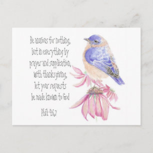 Ermutigung, Schrift, fröhlicher Bluebird Postkarte
