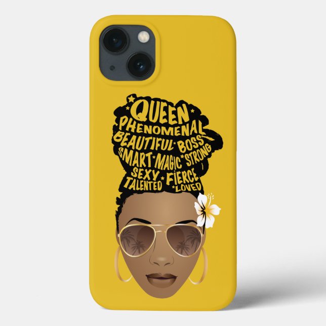 Ermutigung schwarzer Frauen, Naturhaar, Senf Case-Mate iPhone Hülle (Rückseite)
