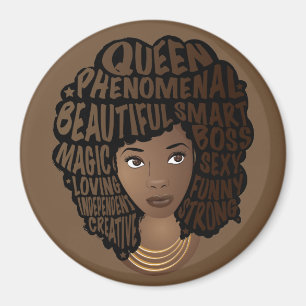 Ermutigung schwarzer Frauen, natürliches Haar, bra Magnet