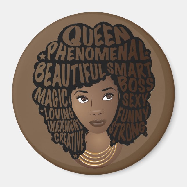 Ermutigung schwarzer Frauen, natürliches Haar, bra Magnet (Vorne)