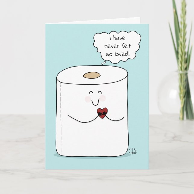 Ermutigung Spaß, Covid 19 Virus, Toilettenpapier Karte (Vorderseite)