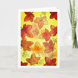 Ermutigung von Herbstlauben Karte