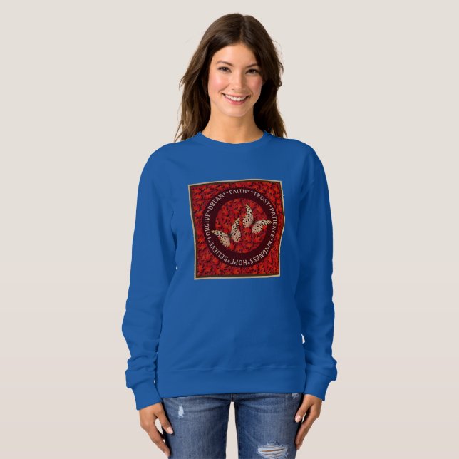 Ermutigung von Wörtern Herbstlaub Inspiration Sweatshirt (Vorne ganz)