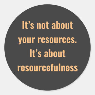 Ermutigung von Wörtern mit einfachem Text Runder Aufkleber