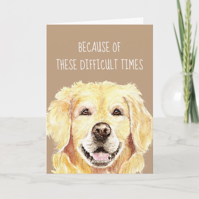 Ermutigung Wasserfarbener Goldener Retriever Hund Karte (Vorderseite)