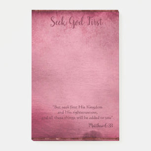 Ermutigung zu Seek God first Post-it Klebezettel
