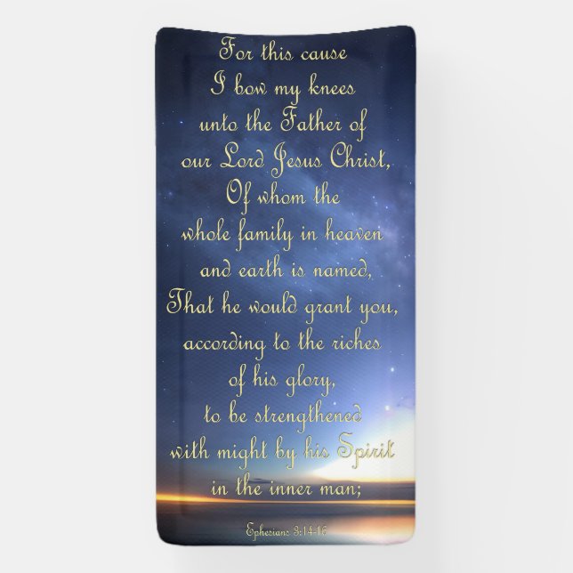 Ermutigungsbanner - Ephesianer 3:14-16 Banner (Vertikal)