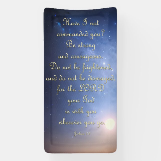 Ermutigungsbanner - Joshua 1:9 Banner (Vertikal)