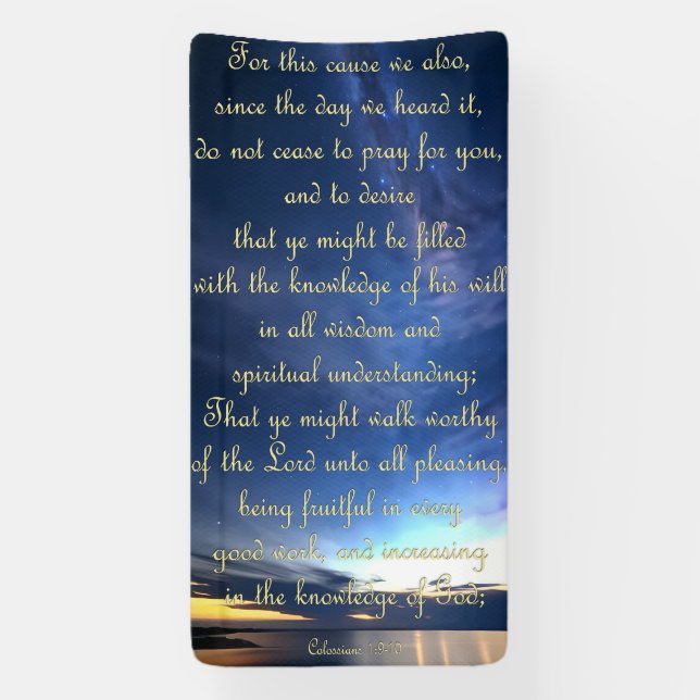 Ermutigungsbanner - Kolosse 1:9-10 Banner (Vertikal)