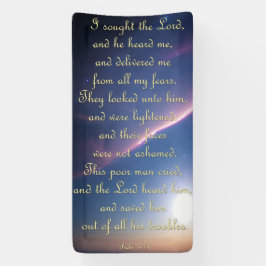 Ermutigungsbanner - Psalm 34:4-6 Banner