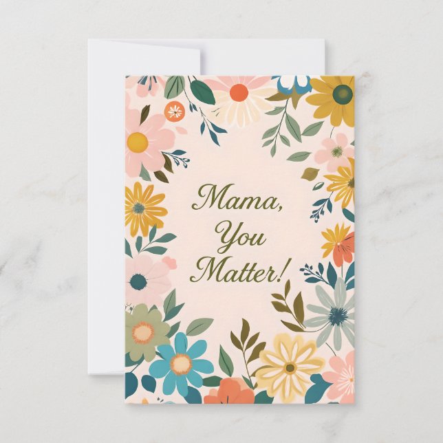 Ermutigungskarte für die Mama Dankeskarte (Vorderseite)