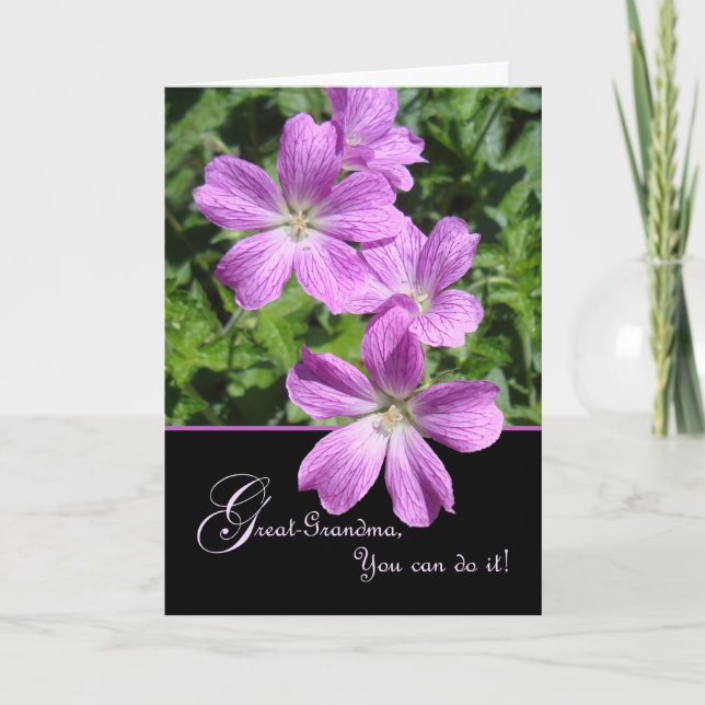Ermutigungskarte für Großopfer, Blume Karte (Vorderseite)