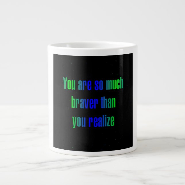Ermutigungszitat # 268 Jumbo-Tasse (Vorderseite)