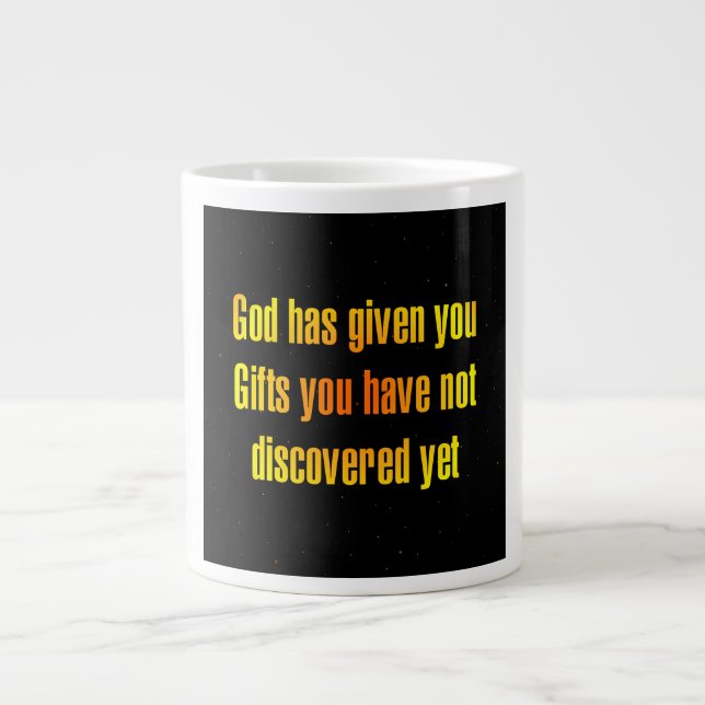 Ermutigungszitat # 48 Jumbo-Tasse (Vorderseite)