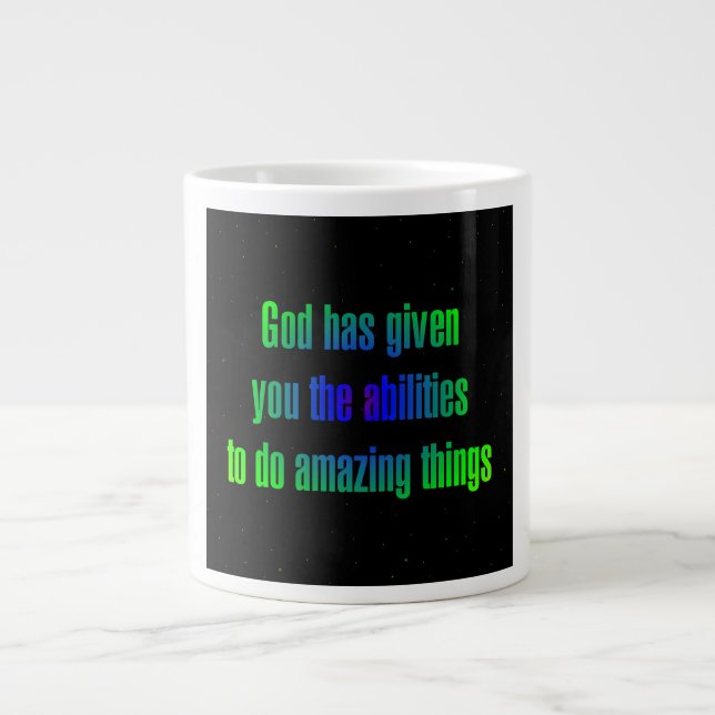 Ermutigungszitat # 49 Jumbo-Tasse (Vorderseite)