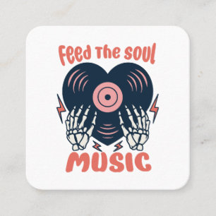 ernähre die Seelenmusik Quadratische Visitenkarte