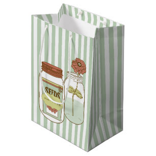 Ernähren Sie Maurerglas und -Blume giftbag Mittlere Geschenktüte