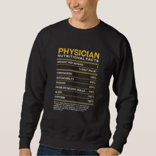 Ernährung des Arztes Fakten Ärztliche medizinische Sweatshirt