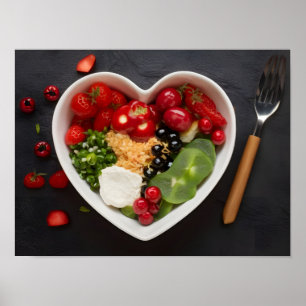 Ernährung des Herzens für die Gesundheit Poster