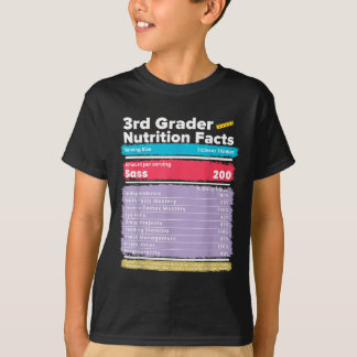 Ernährung Fakten 3. Grade Funny Back to School Shi T-Shirt