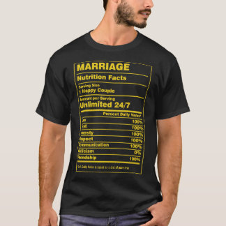 Ernährung Fakten Eheschließung T-Shirt