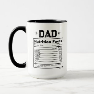 Ernährung Fakten für Vati-Geschenk Tasse