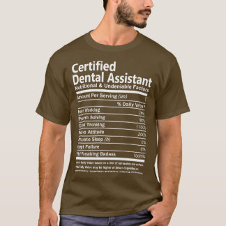 Ernährung und Undenie des zertifizierten Zahnassis T-Shirt