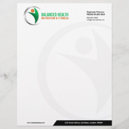 Ernährung Wellness und Fitness Coach Business Briefbogen