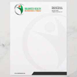 Ernährung Wellness und Fitness Coach Business Briefkopf