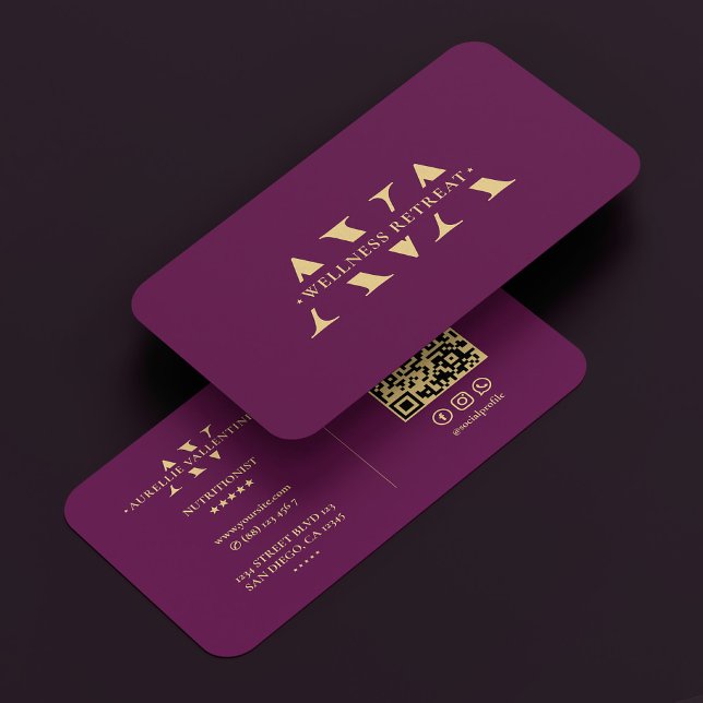 Ernährungsberater Dietitian Luxus Lila Moderne Visitenkarte (Nutritionist Dietitian Luxury Purple Modern Business Card
)