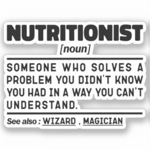 Ernährungsberater Noun Health Counseling Nutrition Aufkleber
