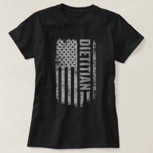 Ernährungsberater USA-Flagge Distressed-Design T-Shirt