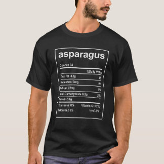 Ernährungsdaten Spargel Männer Frauen Kinder lusti T-Shirt