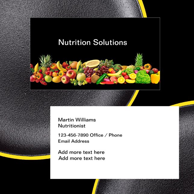 Ernährungsdiätetiker Neue Visitenkarten Visitenkarte (Dietician Nutrition business cards by Custom Business Templates)