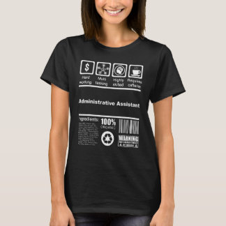 Ernährungsfakte eines Verwaltungsassistenten T-Shirt