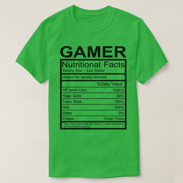 Ernährungsfakte T-Shirt (Design vorne)