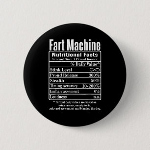Ernährungsfakten Furzmaschine Väter Witze Lustiges Button