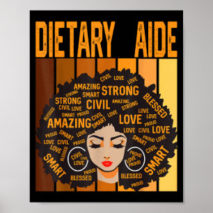Ernährungshilfe Kraftvoller Schwarzer Geschichtsmo Poster