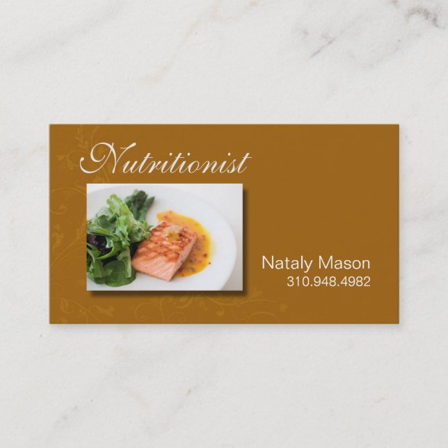 "Ernährungswissenschaftler-" Nahrungsmittelzug, Visitenkarte (Vorderseite)