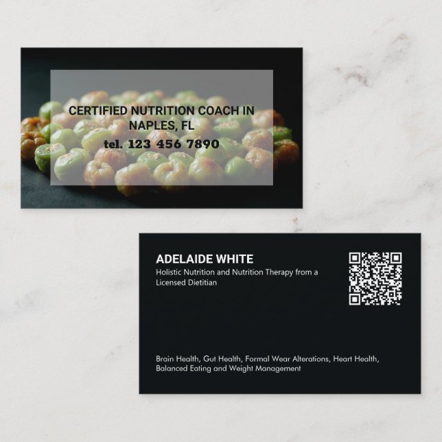 Ernährungswissenschaftler Visitenkarte (Vorne/Hinten)