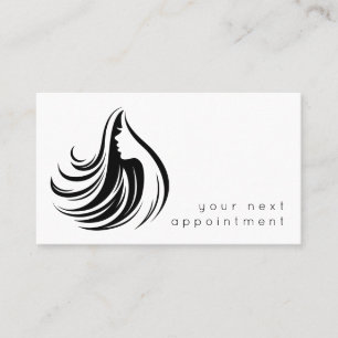 Ernennung des eleganten Salon Hair Stylist-Logos Visitenkarte