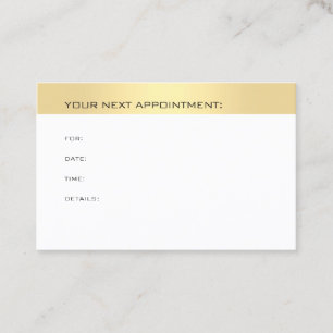 Ernennung Erinnerung Gold Look Moderne Vorlage Terminkarte