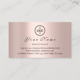 Ernennung Makeup Haare Logo Nails Rose QR Terminkarte